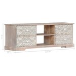 vidaXL Meuble TV 120x30x40 cm Bois d'acacia massif