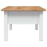 vidaXL Table basse Blanc 100x60x43 5 cm Pin massif Assortiment Panama