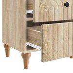 vidaXL Cabinet de chevet 2 Pièces Chêne Sonoma 43 x 34 5 x 48 cm