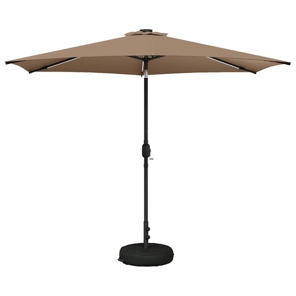 vidaXL Parasol de jardin avec lumières LED et base 300 x 300 cm