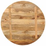 vidaXL Dessus de table Ø 90x3 8 cm rond bois de manguier massif