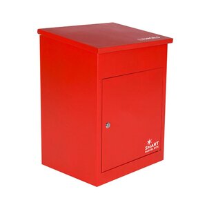 Boîte à colis moyenne 1 porte Rouge à accès frontal Acier galvanisé SMART PARCEL BOX™