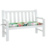 vidaXL Coussin de banc de jardin carreaux multicolore 120x50x7cm tissu