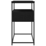 Table Console vidaXL Noir Chêne 75x40x75 cm Bois manufacturé et Acier