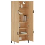 vidaXL Buffet haut Chêne sonoma 69 5x34x180 cm Bois d'ingénierie