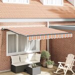 vidaXL Auvent Rétractable Multicolore 300 x 250 cm Polyester et Acier