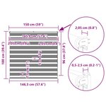 vidaXL Store zèbre blanc 150x100 cm largeur du tissu 145 9cm polyester