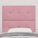 vidaXL Tête de lit avec des lumières à LED Réglable Rose 80 cm Velours