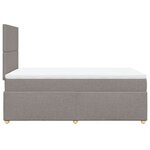vidaXL Sommier à lattes de lit avec matelas taupe 120x190 cm tissu