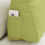 vidaXL Coussin de Dos Vert clair 60 x 20 x 50 cm tissu
