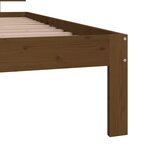 vidaXL Cadre de lit sans matelas Marron miel Bois pin massif 90x200 cm