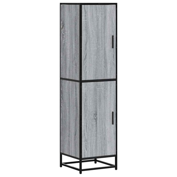 vidaXL Buffet haut sonoma gris 35 5x35x139 cm bois d'ingénierie métal