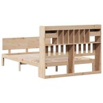 vidaXL Lit bibliothèque sans matelas 140x200 cm bois massif de pin