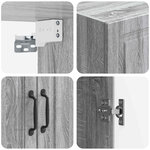 vidaXL Armoire Murale 66 x 34 5 x 90 cm Bois d'ingénierie Sonoma gris