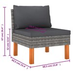 Salon de jardin meuble d'extérieur ensemble de mobilier 6 pièces avec coussins résine tressée gris 02_0016857