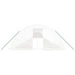 vidaXL Serre avec cadre en acier blanc 110 m² 22x5x2 3 m