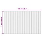 vidaXL Tapis rectangulaire marron 60x100 cm bambou