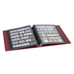 Album Lindner à 2 vis pour timbres-poste avec 10 feuilles mobiles. Couleur - Rouge