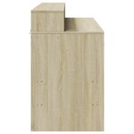 vidaXL Bureau avec lumières LED chêne sonoma bois d'ingénierie