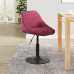 vidaXL Chaise de salle à manger Rouge bordeaux Velours