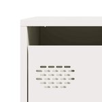 vidaXL Buffet blanc 101 5x39x73 5 cm acier laminé à froid