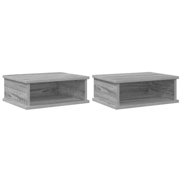 vidaXL Table de chevet 2 Pièces Gris Sonoma 40 x 31 x 15 cm