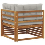 vidaXL Canapé d'angle extérieur Bois d'Acacia Massif Naturel