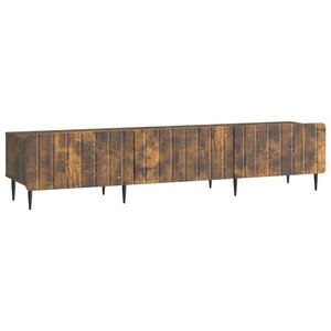 vidaXL Meuble TV Chêne fumé 147 x 34 5 x 32 cm Bois d'ingénierie