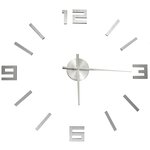 vidaXL Horloge murale 3D Design moderne Argenté 100 cm XXL