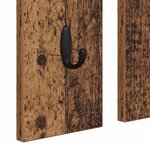 vidaXL Porte-manteau mural avec étagère Bois ancien 84 x 10 x 80 cm