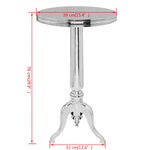 vidaXL Table auxiliaire ronde Aluminium Argenté