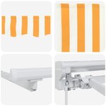 vidaXL Auvent rétractable manuel Jaune et blanc 5 × 3 5 m