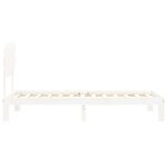 vidaXL Cadre de lit avec tête de lit blanc 90x200 cm bois massif