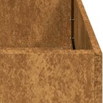 vidaXL Jardinière rouillé 120x80x80 cm acier inoxydable