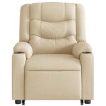vidaXL Fauteuil inclinable Crème Tissu