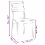 vidaXL Chaises à manger 2 Pièces blanc bois massif caoutchouc