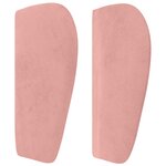 vidaXL Tête de lit avec oreilles Rose 163x23x78/88 cm Velours