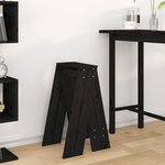 vidaXL Tabourets lot de 2 noir 40x40x75 cm bois massif de pin