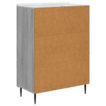 vidaXL Buffet Sonoma gris 66 x 34 5 x 91 5 cm Bois d'ingénierie