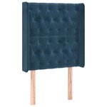vidaXL Sommier à lattes de lit matelas LED Bleu foncé 80x200cm Velours