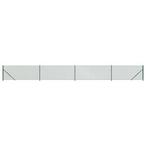 vidaXL Clôture à mailles losangées avec bride vert 1 1x10 m
