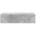 vidaXL Étagère murale avec tiroirs gris béton bois d'ingénierie