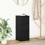 vidaXL Buffet chêne noir 29 5x34x76 cm bois d'ingénierie