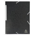 Chemise à élastiques Maxi capacity carte lustrée 425gm2 - A4 - Noir x 25 EXACOMPTA