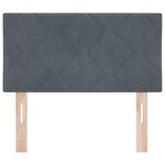 vidaXL Tête de Lit LED Géométrique Gris foncé 80 cm Velours