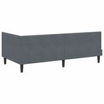 vidaXL Cadre de lit d'angle Gris foncé 90 cm x 200 cm Velours