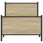 vidaXL Cadre de lit en métal sans matelas chêne sonoma 80x200 cm