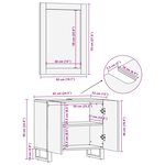 vidaXL Ensembles de salle de bain 2 Pièces Marron Bois de mangue massif