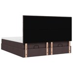 VidaXL Cadre de lit ottoman avec matelas marron foncé 200x200 cm tissu