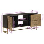 vidaXL Meuble TV avec tiroir avec étagère Laiton 105 x 30 x 50 cm